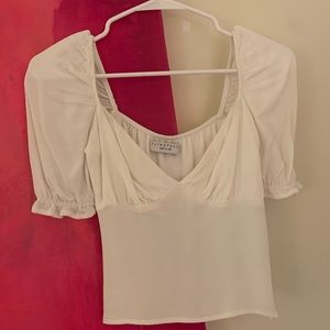 White crop blouse